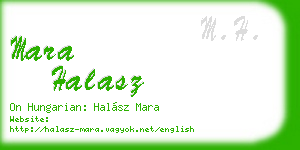 mara halasz business card