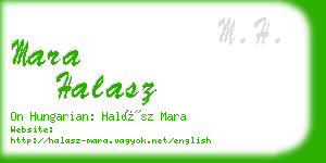 mara halasz business card